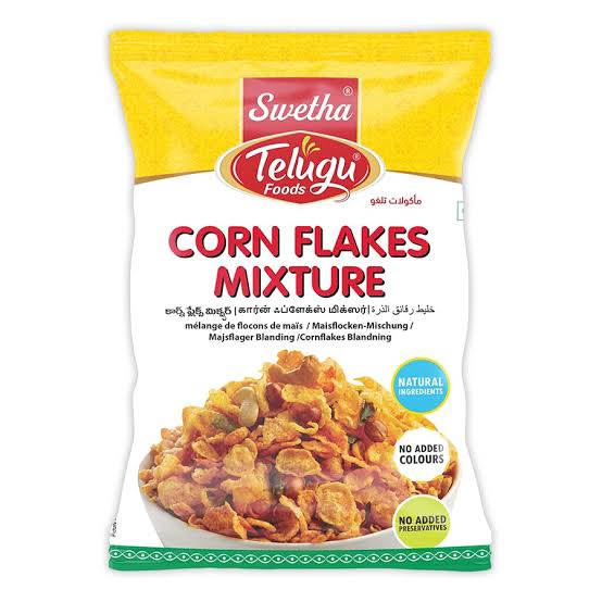 TELUGU FOODS SNACKS CORN FLAKES 130GM