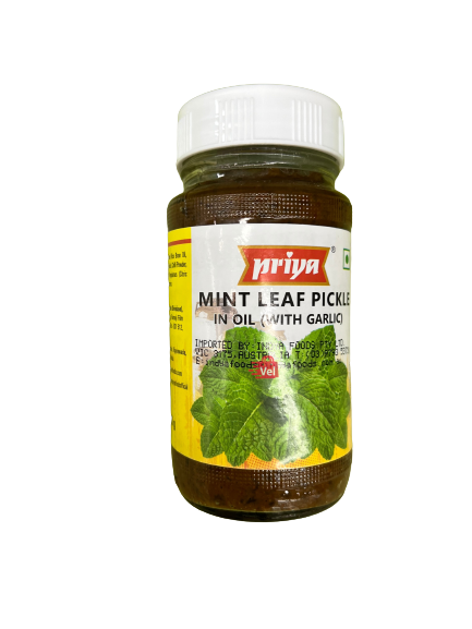 PRIYA MINT PICKLE WITH GARLIC 300GM