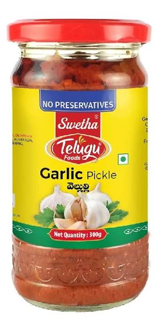 TELUGU FOODS KARELA PICKLE WITH GARLIC 300GM