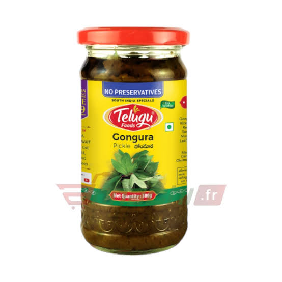 TELUGU GONGURA PICKLE W/O GARLIC 300G