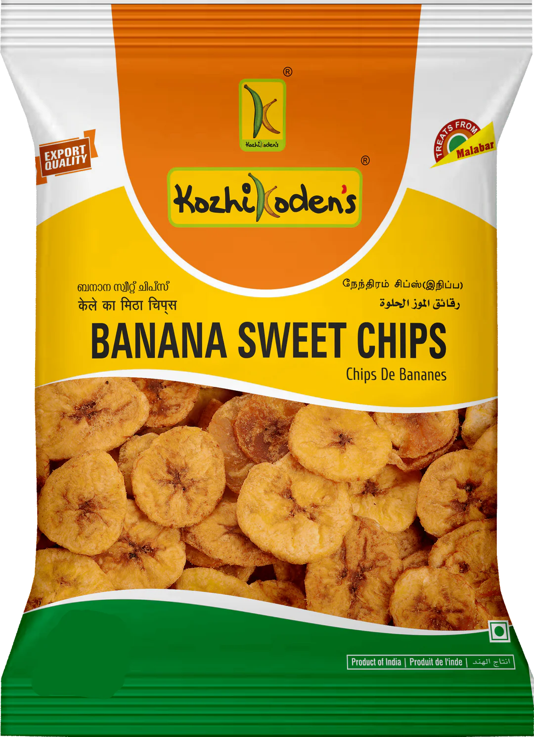 KOZHIODEN SWEET BANANA CHIPS 400G