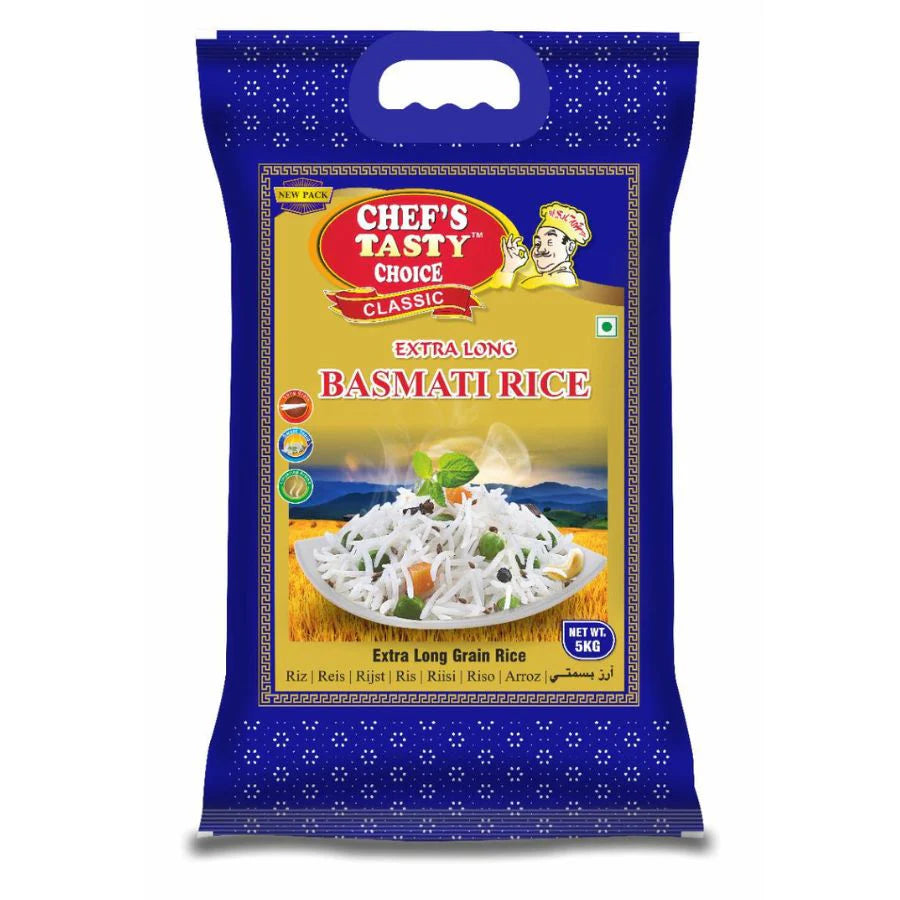 CHEFS TASTY CHOICE EXTRA LONG BASMATI RICE 5KG