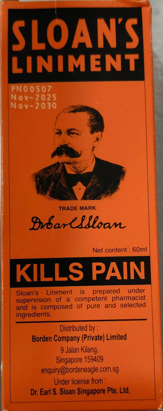 SLOAN'S LINIMENT (KILLS PAIN) 60ML