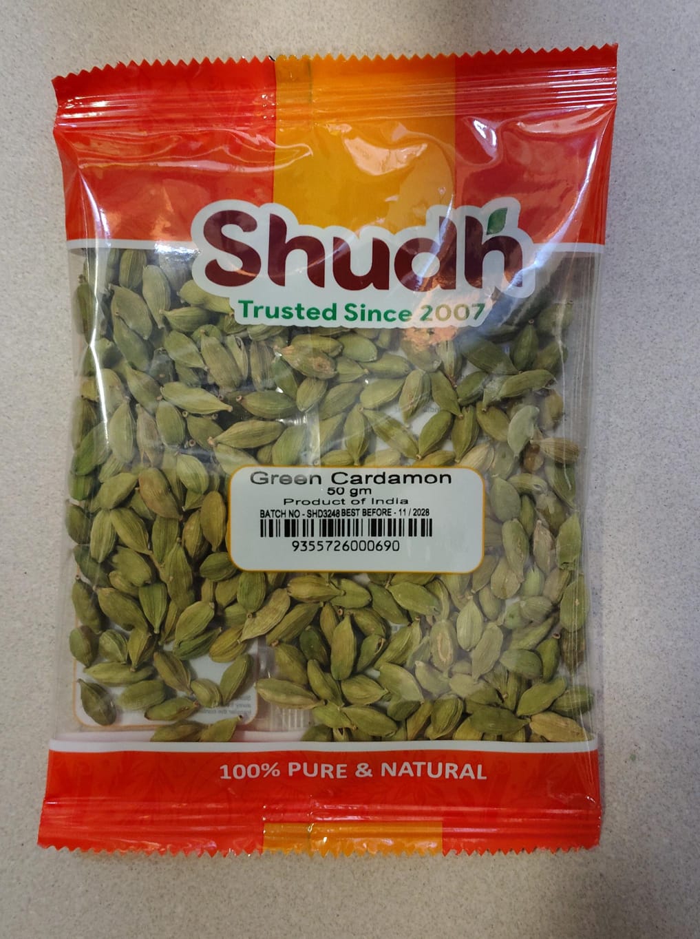 SHUDH GREEN CARDAMOM 50G
