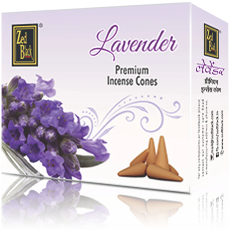 ZED BLACK DHOOP CONE LAVENDER  12X20GM