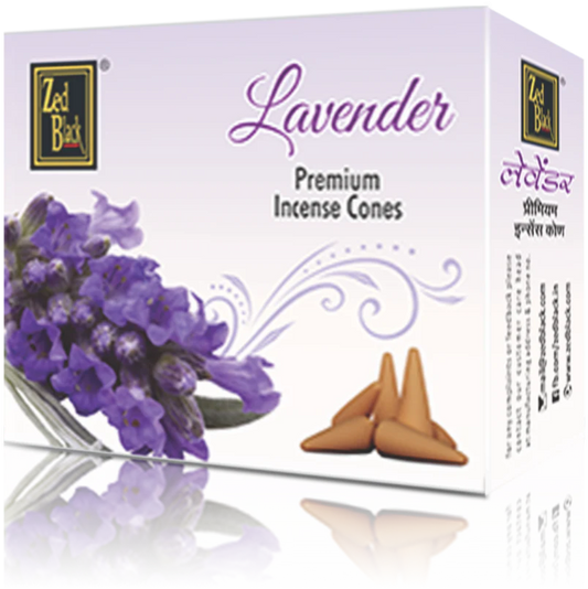 ZED BLACK DHOOP CONE LAVENDER  12X20GM