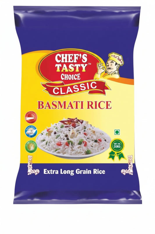 CHEFS TASTY CHOICE CLASSIC BASMATI RICE 20 KG