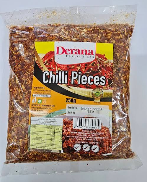 DERANA CHILLI PIECES 250GM