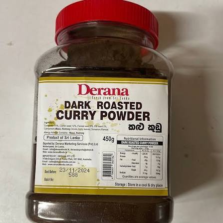 DERANA DARK ROASTED CURRY POWDER 450 G
