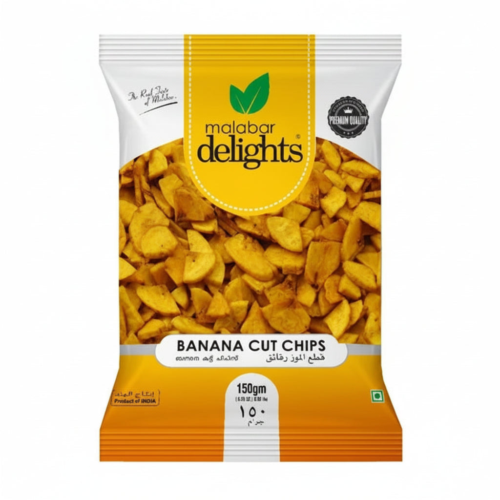 MALABAR DELIGHTS BANANA CUT CHIPS 150G