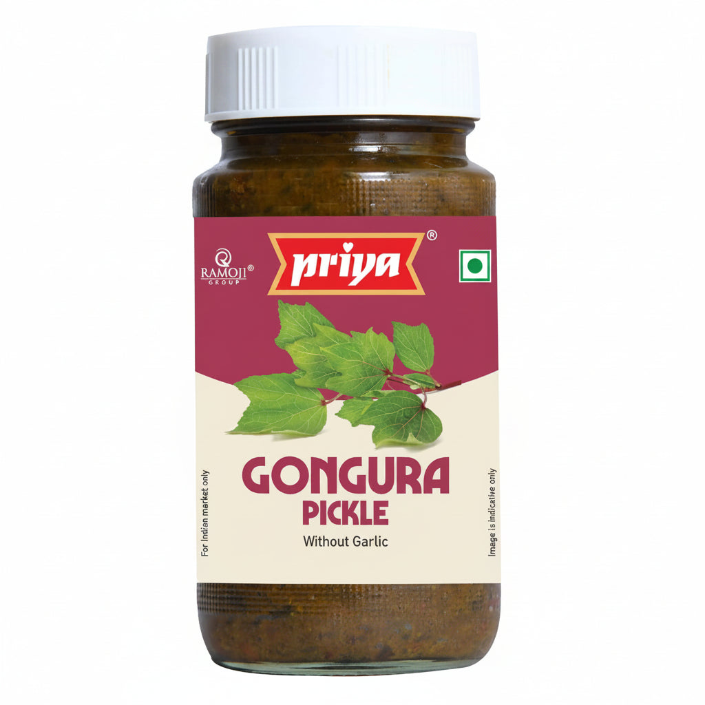 PRIYA GONGURA PICKLE WITHOUT GARLIC  300GM