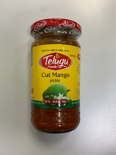 TELUGU CUT MANGO PICKLE W/O GARLIC 300G