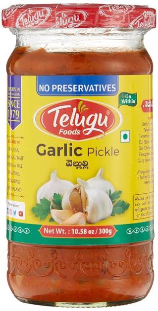 TELUGU FOODS GARLIC PICKLE 300G