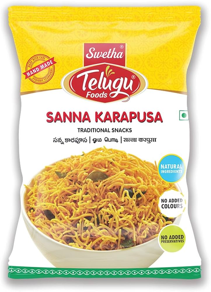 TELUGU FOODS SNACKS SANNA KARAPUSA 170GM