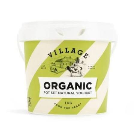 VILLAGE ORGANIC POT SET NATURAL YOGHURT 1KG